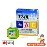 Nước nhỏ mắt mát lạnh  SMILE 15ml siêu dưỡng 40 EX có vitamin A, E, B6 dưỡng mắt giảm mỏi Nhật Bản - Mát lạnh - Xanh dương