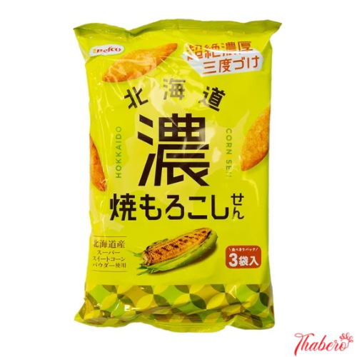 Bánh bắp nướng Senbei hình bầu dục vị ngô rang Hokkaido Befco.