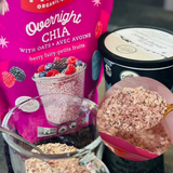 Yến mạch mix hạt chia hữu cơ  PRANA Overnight Chia & Oat - Vị  Berry Fairy