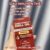 Viên Uống Dầu Nhuyễn Thể Hỗ Trợ Trí Não, Làm Đẹp Da, Tăng Cường Sức Khỏe Super Omega 3 Krill Oil 2000mg Eikenbi