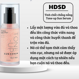 Serum chống nắng nâng tone, dưỡng trắng, chống lão hoá Vely Vely Vitamin Tone-Up Sun Serum 30ml