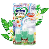 Gel vệ sinh Toilet ( bồn cầu) khử mùi diệt khuẩn, Sáp thơm toilet Kobayashi Decoraru Hương Hoa cỏ - Màu xanh lá