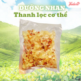 Dưỡng Nhan ( Nhựa đào , Bồ Mể , Tuyết Yến Mũ trôm ) - Dùng để ngâm uống giúp thanh lọc cơ thể mát gan sạch ruột nhuận trường và bổ sung collagen tự nhiên đẹp da .
