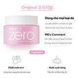 Sáp Tẩy Trang Banila Co Clean It Zero Original Cleansing Balm bản Hồng – Tặng Kèm Mini Xanh 25ml