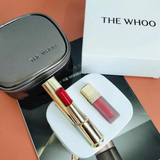 Set Son Dưỡng Môi Đông Y Whoo Gongjinhyang Mi Glow Lip Balm Special Set - Màu Wine Red tặng son kem lì số 1 màu Hồng Rose pink