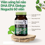 Viên Uống DHA - EPA bổ não, tăng cường thị lực, phòng chống đột quỵ Ginkgo NOGUCHI Nhật Bản