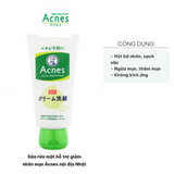 Sữa rửa mặt làm sạch sâu, ngừa mụn, kháng viêm dành cho da mụn Acnes nội địa Nhật