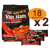 CÀ PHÊ SỮA ĐÁ  Việt Nam Hòa Tan TGT – Cà phê của người sành điệu (24g x 18 gói)