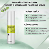 Bộ đôi serum và booster chống lão hoá, săn chắc da, xoá mờ nếp nhăn  Celimax The Vita-A Retinol Serum & Retinal Booster