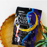 Trà giảm cân ban đêm loại bỏ mỡ tích tụ Orihiro Night Diet Tea Nhật Bản ( màu xanh )