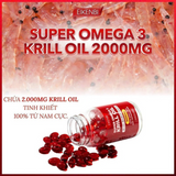 Viên Uống Dầu Nhuyễn Thể Hỗ Trợ Trí Não, Làm Đẹp Da, Tăng Cường Sức Khỏe Super Omega 3 Krill Oil 2000mg Eikenbi