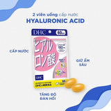 Viên Uống Cấp Nước hỗ trợ làm đẹp da giúp tăng đàn hồi da; làm đẹp da; giữ ẩm, bảo vệ da; thúc đẩy sản sinh collagen DHC Hyaluronic Acid Supplement 60 ngày