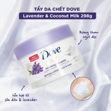 Tẩy tế bào chết cơ thể làm sạch sâu và lán mịn da  hoa oải hương Unilever Dove Creamy Scrub Midnight Lavender 298g - MÀU TÍM