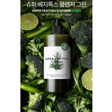 Sữa Rửa Mặt Sủi Bọt tẩy trang Thải Độc Rau Củ 3 in 1 Dưỡng Ẩm, Làm Dịu Super Vegitoks Cleanser - MÀU XANH DƯỞNG ẨM DỊU DA