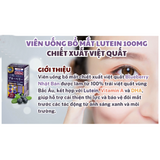 Viên uống bổ mắt bổ nảo tăng cường thị lực giúp mắt sáng nảo bộ khoẻ mạnh  chiết xuất việt quất Blueberry Lutein Nhật