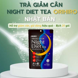 Trà giảm cân ban đêm loại bỏ mỡ tích tụ Orihiro Night Diet Tea Nhật Bản ( màu xanh )