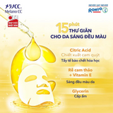 Mặt Nạ serum dưởng trắng và cấp ẩm  mờ thâm sạm da  Melano CC  Rohto Mentholatum Nhật