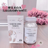 Viên uống trắng da,kích trắng mờ thâm nám, chống lão hoá SAKURAMIN WHITE Whitening Pills 180 viên Nhật
