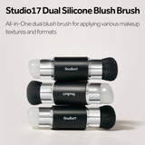 Cọ Má Hồng 2 Đầu Silicon & Lông Studio17 (Dual Silicone Blush Brush)
