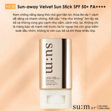 Set Kem chống nắng dạng thỏi & Nước tẩy trang Su:m37 Sun-away Velvet Sun Stick SPF50+/PA++++