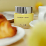 Set Kem Dưỡng sáng da, cải thiện da xỉn màu OHUI Miracle Toning Glow Cream Special Set - OHUI VÀNG NGUYÊN SET