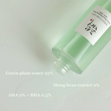 Nước Hoa Hồng mận xanh làm sạch, tẩy da chết, ngăn ngừa mụn AHA + BHA Beauty of Joseon Green Plum Refreshing Toner- HSD: 2027/05/14