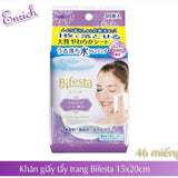 Khăn ướt tẩy trang Bifesta Micellar Cleansing Sheet EẺnich - Tẩy mắt môi - Màu tím