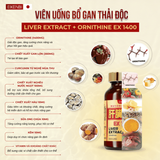 Viên uống bổ gan, thải độc gan Liver Extract + Ornithine EX 1400 Eikenbi - HSD: 2026/11 ( MUA 2 TẶNG 1 )