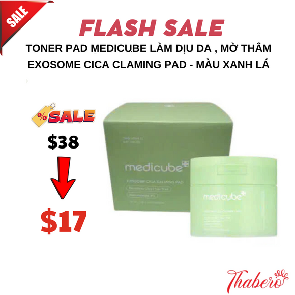 Toner Pad Medicube Làm Dịu da , Mờ thâm Exosome Cica Claming Pad - Màu xanh lá