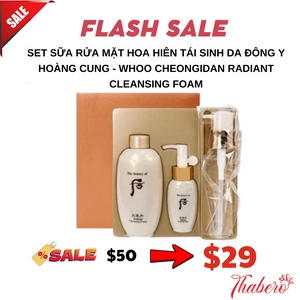 Set sữa rửa mặt hoa hiên tái sinh da Đông Y Hoàng Cung - Whoo Cheongidan Radiant Cleansing Foam