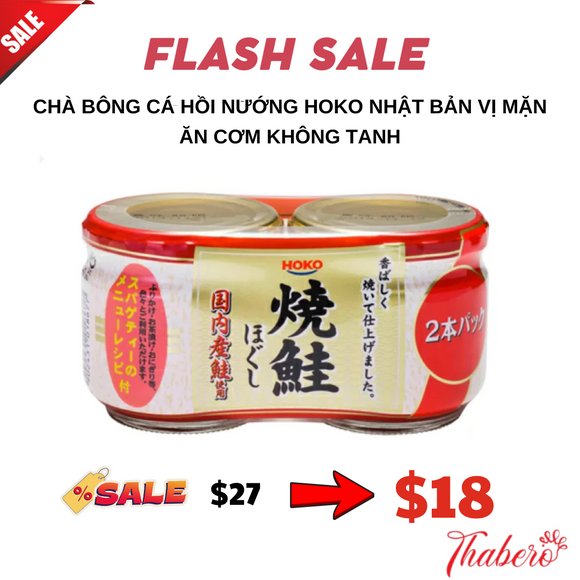 Chà bông cá hồi nướng Hoko Nhật Bản vị mặn ăn cơm không tanh