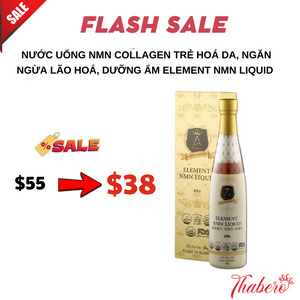 Nước uống  NMN collagen trẻ hoá da, ngăn ngừa lão hoá, dưỡng ẩm Element NMN Liquid ( CHAI HÌNH MÀU VÀNG NHẠT)