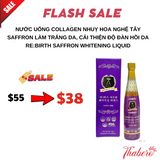 Nước uống collagen nhuỵ hoa nghệ tây saffron làm trắng da, cải thiện độ đàn hồi da RE:BIRTH SAFFRON WHITENING LIQUID
