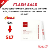 Nước uống trắng da, chống nắng  mờ thâm nám, tàn nhang Sunshine Glutathione 10x Dr. Diet