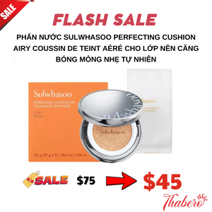 Phấn Nước Sulwhasoo Perfecting Cushion Airy Coussin De Teint Aéré cho lớp nền căng bóng mỏng nhẹ tự nhiên