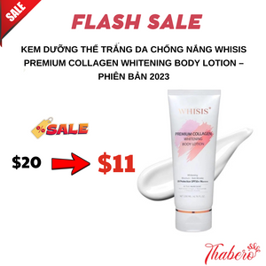 Kem Dưỡng Thể Trắng Da Chống Nắng WHISIS Premium Collagen Whitening Body Lotion – Phiên bản 2023