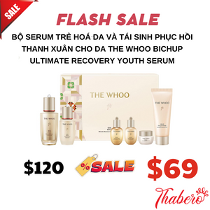 Bộ Serum trẻ hoá da và tái sinh phụ hồi thanh xuân cho daTHE WHOO Bichup Ultimate Recovery Youth Serum