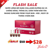 Nước uống bổ sung collagen dưởng da và  chống nắng, trắng da, giảm thâm nám tàn nhang SunCare From Your Skin - HSD ; ngày 29 tháng 4 năm 2026