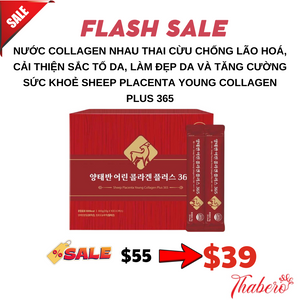 Nước collagen nhau thai cừu chống lão hoá, cải thiện sắc tố da, làm đẹp da và tăng cường sức khoẻ Sheep Placenta young collagen plus 365