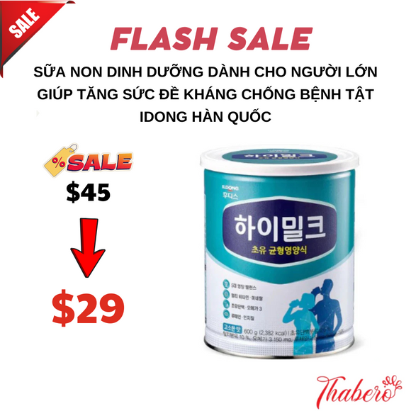 Sữa non  dinh dưỡng dành cho người lớn giúp tăng sức đề kháng chống bệnh tật IDONG HÀN QUỐC