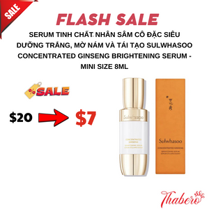Serum Tinh chất nhân sâm cô đặc siêu dưỡng trắng, mờ nám và tái tạo Sulwhasoo Concentrated Ginseng Brightening Serum - Mini size 8ml