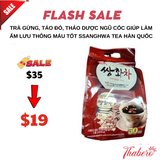Trà Gừng, Táo Đỏ, thảo dược ngũ cốc giúp làm ấm lưu thông máu tốt&nbsp; Ssanghwa Tea Hàn Quốc