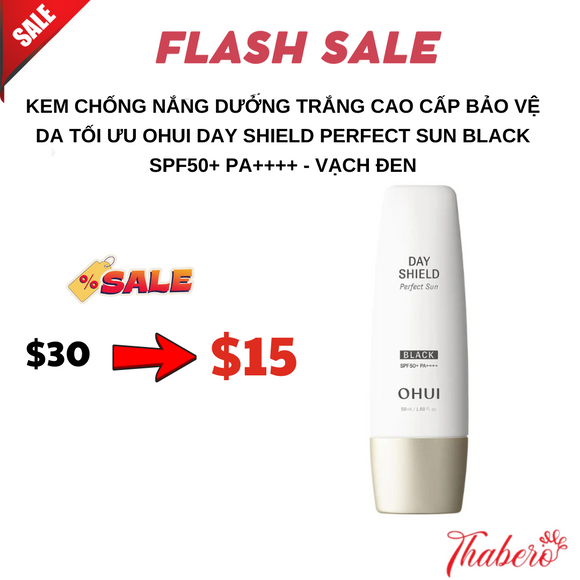 Kem Chống Nắng dưởng trắng cao cấp bảo vệ da tối ưu OHUI Day Shield Perfect Sun Black SPF50+ PA++++ - Vạch đen