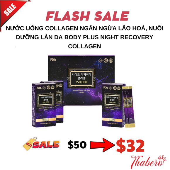 Nước Uống collagen ngăn ngừa lão hoá, nuôi dưỡng làn da Body Plus Night Recovery Collagen