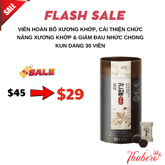 Viên hoàn bổ  xương khớp, cải thiện chức năng xương khớp & giảm đau nhức Chong Kun Dang 30 viên