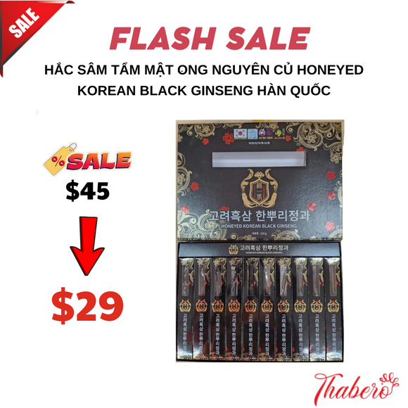 Hắc Sâm Tẩm Mật Ong Nguyên Củ Honeyed Korean Black Ginseng Hàn Quốc