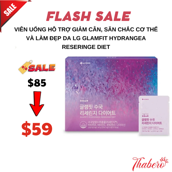 Viên uống hỗ trợ giảm cân, săn chắc cơ thể và làm đẹp da LG Glamfit Hydrangea Reseringe Diet