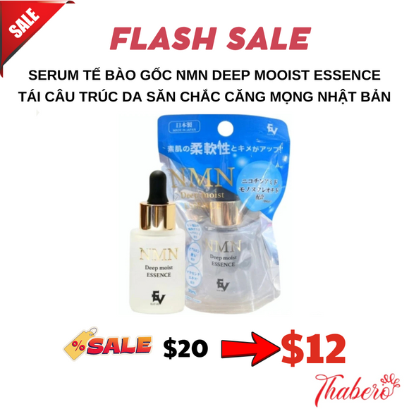 Serum tế bào gốc NMN DEEP MOOIST ESSENCE tái câu trúc da săn chắc căng mọng  Nhật Bản