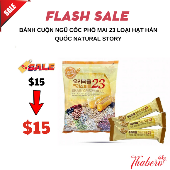 Bánh Cuộn Ngũ Cốc Phô Mai 23 Loại Hạt Hàn Quốc Natural Story
