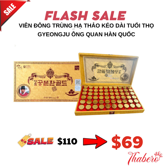 Viên đông trùng hạ thảo kéo dài tuổi thọ Gyeongju Ông Quan Hàn Quốc
